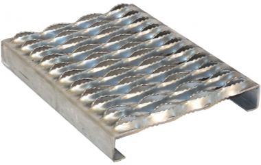 3342010-24 Grip Strut Channel Aluminum 4-Diamond Plank Safety Grating 24 Length x 9-1/2 Width x 2 Depth 